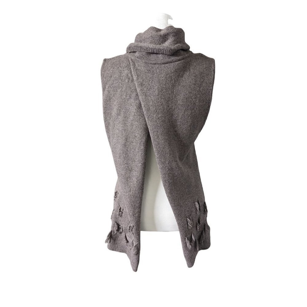 One Grey Day Alpaca Turtleneck Open Back Sleeveless Sweater Women's Size M - Picture 2 of 8